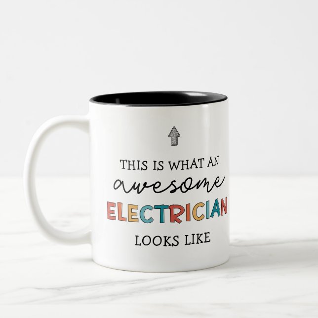 Caneca De Café Em Dois Tons Presentes eletrônicos engraçados para eletricistas (Esquerda)