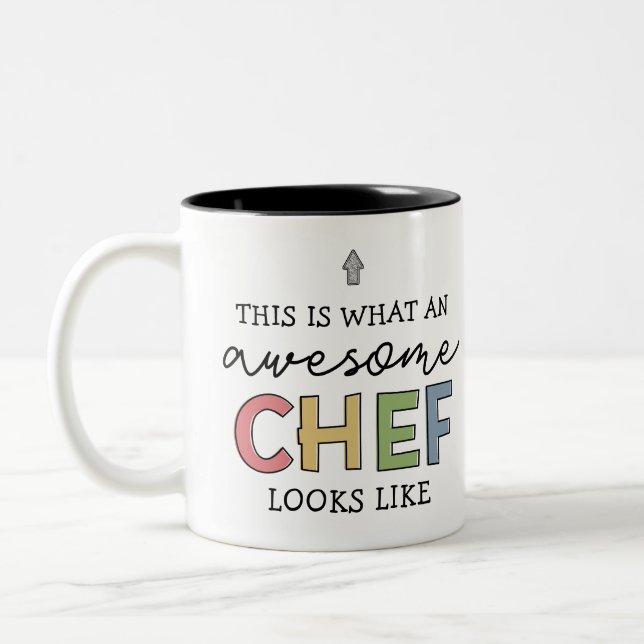 Caneca De Café Em Dois Tons Presentes incríveis de chef | Melhor Chef Engraçad (Esquerda)