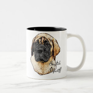 Caneca De Café Em Dois Tons Presentes ingleses da arte do Mastiff