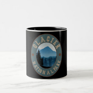 Caneca De Café Em Dois Tons Presentes no Glacier National Park Montana Usa Mou