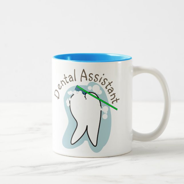 Caneca De Café Em Dois Tons Presentes originais do assistente dental (Direita)