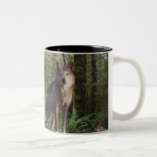 Caneca De Café Em Dois Tons Presentes para animais florestais