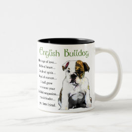 Caneca De Café Em Dois Tons Presentes para Bulldog Inglês