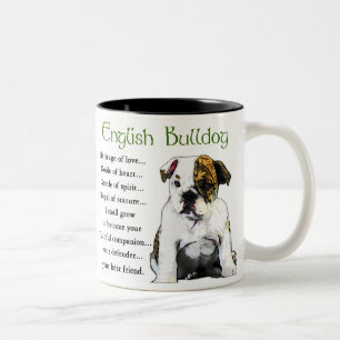 Caneca De Café Em Dois Tons Presentes para Bulldog Inglês