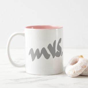Caneca De Café Em Dois Tons Presentes para ela no Dia das Mães Preto Branco Ro