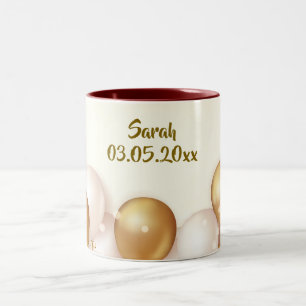 Caneca De Café Em Dois Tons Presentes personalizados de aniversário - aniversá