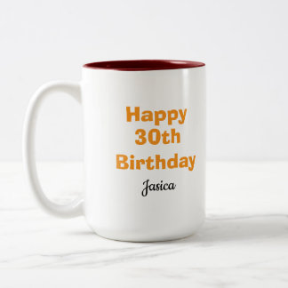 Caneca De Café Em Dois Tons presentes personalizados de aniversário para ela-