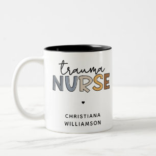Caneca De Café Em Dois Tons Presentes personalizados de enfermagem de trauma