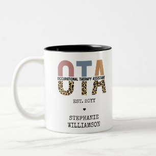 Caneca De Café Em Dois Tons Presentes personalizados do Assistente de Terapêu