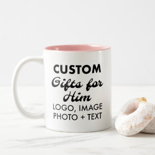 Caneca De Café Em Dois Tons Presentes personalizados para ele, cor-de-rosa, 11