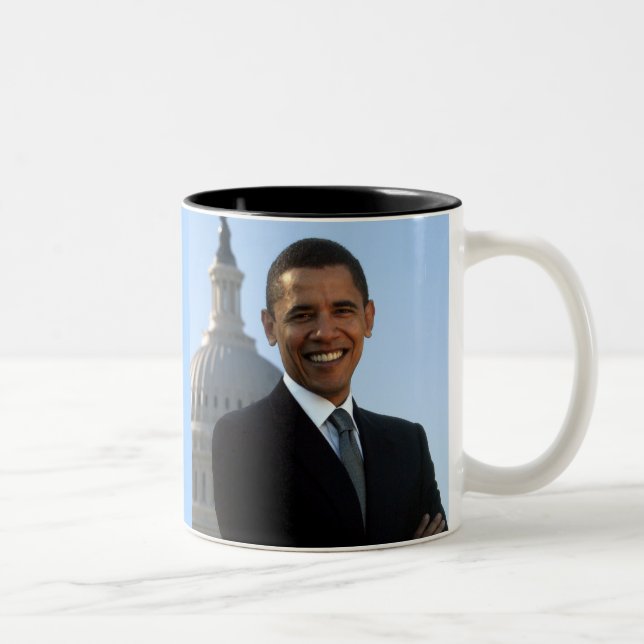 Caneca De Café Em Dois Tons Presidente Barack Obama (Direita)