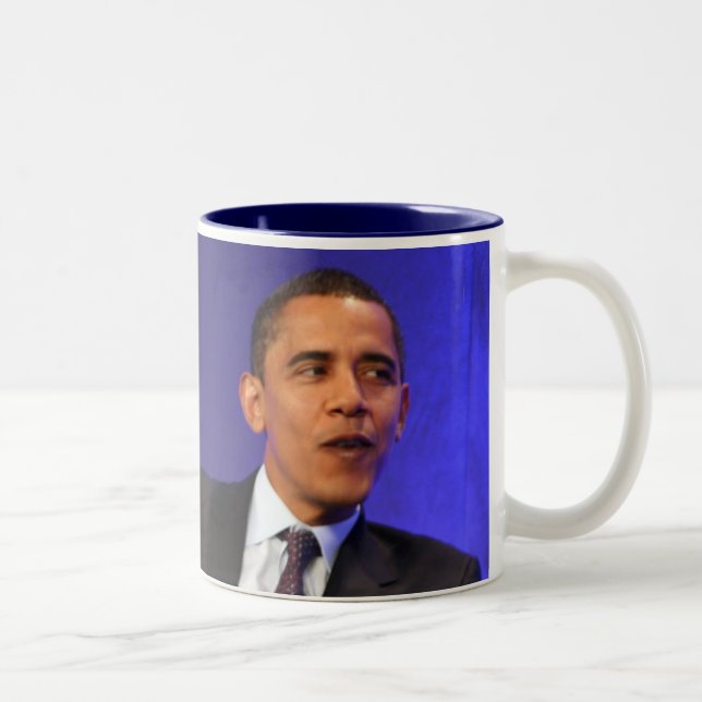 Caneca De Café Em Dois Tons Presidente Barack Obama (Direita)