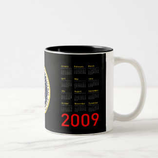 Caneca De Café Em Dois Tons Presidente Obama 2009 Calendar Coffee Mug
