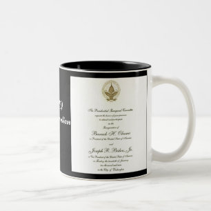Caneca De Café Em Dois Tons Presidente oficial Obama Convite