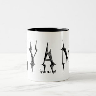 Caneca De Café Em Dois Tons Preto de IYAM no copo branco/caneca