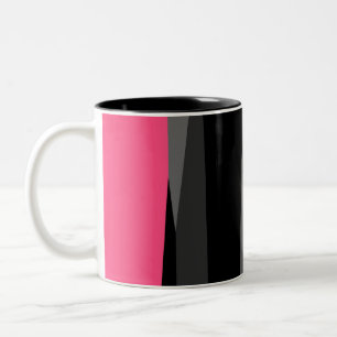 Caneca De Café Em Dois Tons Preto e Cinza rosa