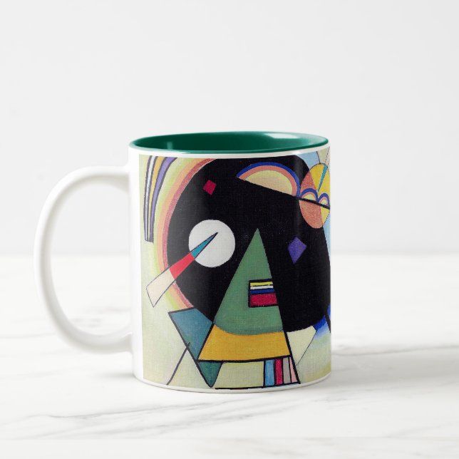 Caneca De Café Em Dois Tons Preto e Violeta - Kandinsky (Esquerda)