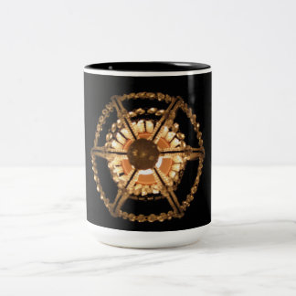Caneca De Café Em Dois Tons Preto-Luz