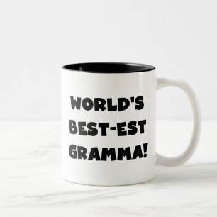 Caneca De Café Em Dois Tons Preto ou branco do Melhor-est Gramma do mundo