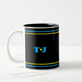 Caneca De Café Em Dois Tons Preto personalizado