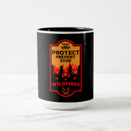 Caneca De Café Em Dois Tons Prevenção contra incêndios florestais