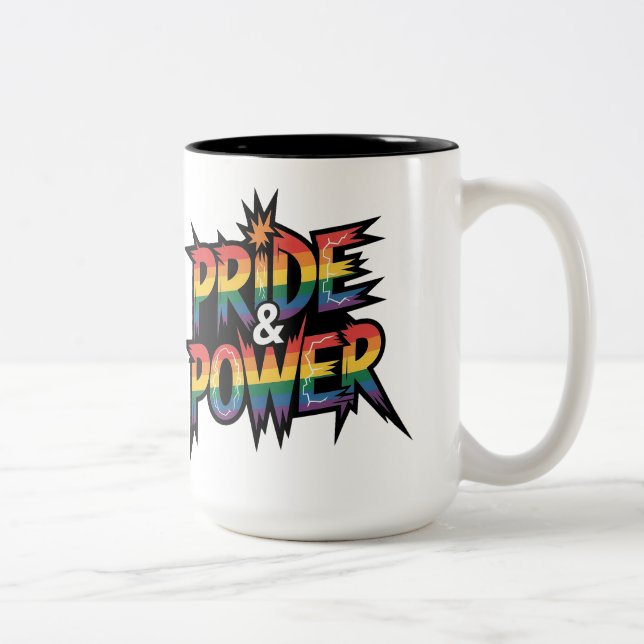 Caneca De Café Em Dois Tons Pride & Power LGBTQ  (Direita)