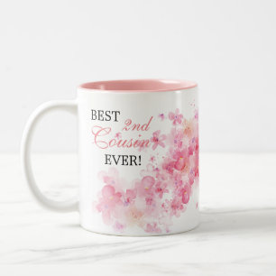 Caneca De Café Em Dois Tons Prima Floral Rosa Aquarela Melhor Prima em Segundo