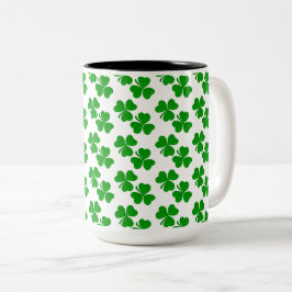Caneca De Café Em Dois Tons Primavera Clovers Shamrocks