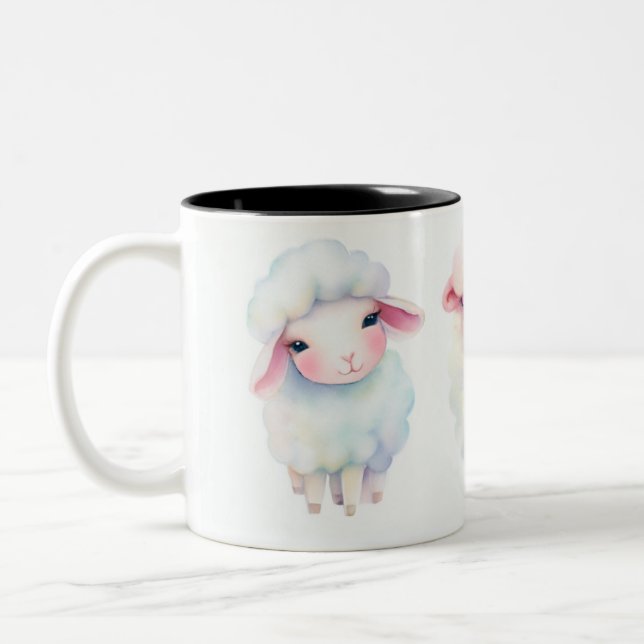 Caneca De Café Em Dois Tons primavera fluffy (Esquerda)