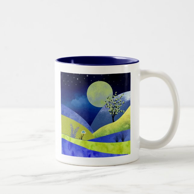Caneca De Café Em Dois Tons Primavera Moonrise (Direita)