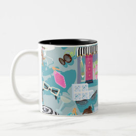 Caneca De Café Em Dois Tons Primaveras De Palma Lado A Lado Da Lado Da Lado Da