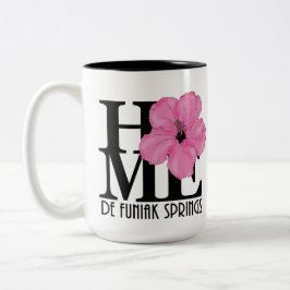 Caneca De Café Em Dois Tons PRIMAVERAS HOME De Funiak 15oz Rosa Hibiscus