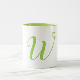 Caneca De Café Em Dois Tons Primeira Inicial