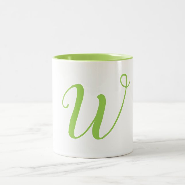 Caneca De Café Em Dois Tons Primeira Inicial (Centro)