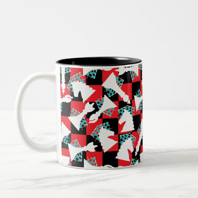 Caneca De Café Em Dois Tons Primeiro Mover Xadrez (Esquerda)