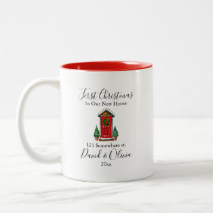 Caneca De Café Em Dois Tons Primeiro Natal em Nossa Nova Pára