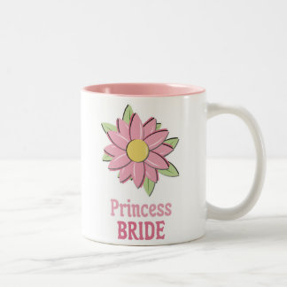 Caneca De Café Em Dois Tons Princesa cor-de-rosa Noiva da flor