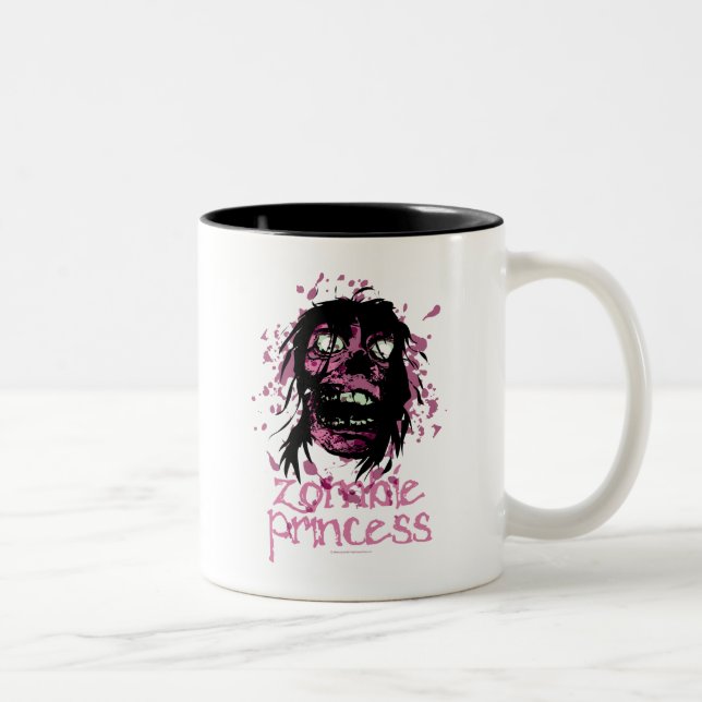 Caneca De Café Em Dois Tons Princesa do zombi (Direita)