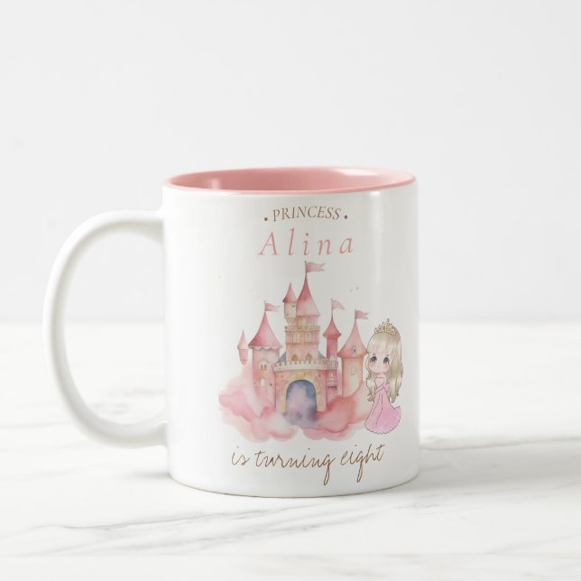 Caneca De Café Em Dois Tons Princesa Festa de aniversário (Esquerda)