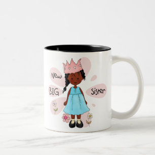 Caneca De Café Em Dois Tons Princesa Irmã Africana Americana