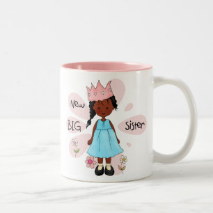 Caneca De Café Em Dois Tons Princesa Irmã Africana Americana