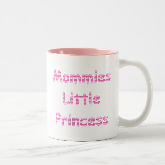 Caneca De Café Em Dois Tons Princesa pequena das mamãs (Direita)