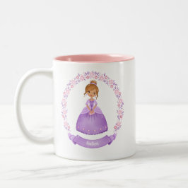 Caneca De Café Em Dois Tons Princesa Roxa Cuja Púrpura Foi Personalizada