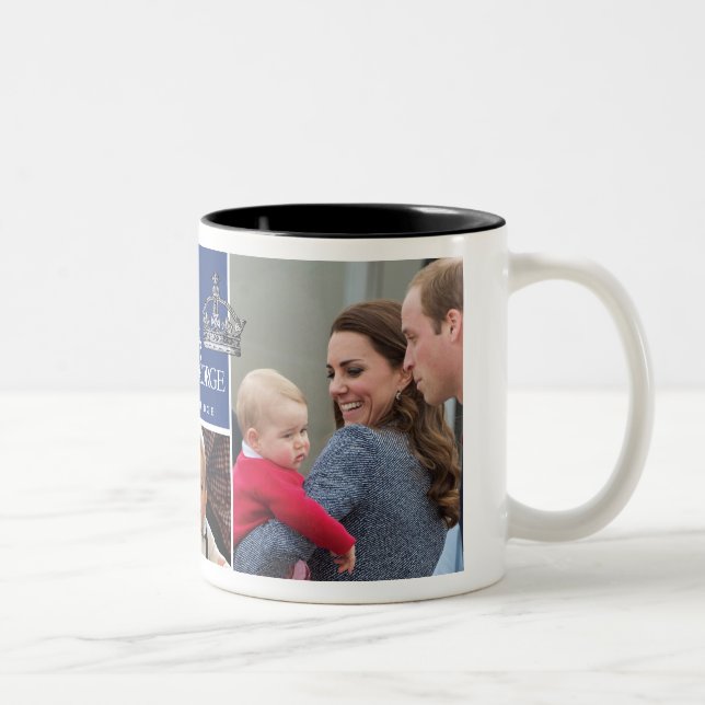 Caneca De Café Em Dois Tons Príncipe George - William & Kate (Direita)