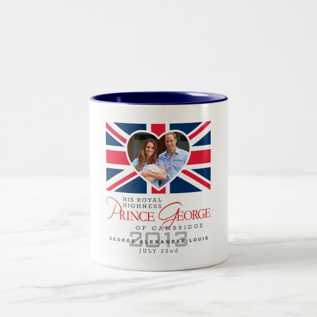 Caneca De Café Em Dois Tons Príncipe George - William & Kate (Centro)