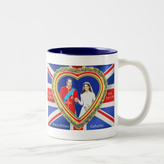 Caneca De Café Em Dois Tons Príncipe William e casamento real de Catherine