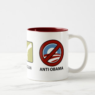 Caneca De Café Em Dois Tons Princples contra Obama