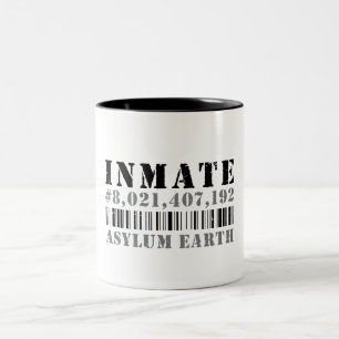 CANECA DE CAFÉ EM DOIS TONS PRISIONEIRO DA TERRA DE ASILO INMATE