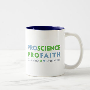 Caneca De Café Em Dois Tons Pro Science, Pro Faith Mug