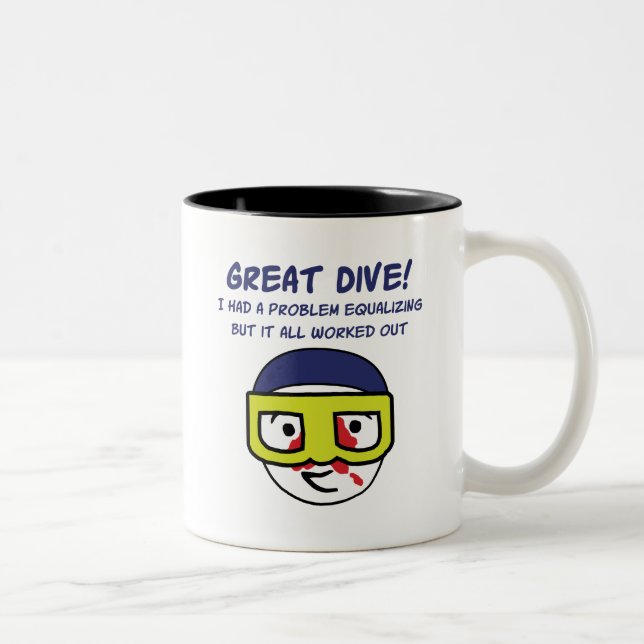 Caneca De Café Em Dois Tons Problema ao Equalizar Mug (Direita)